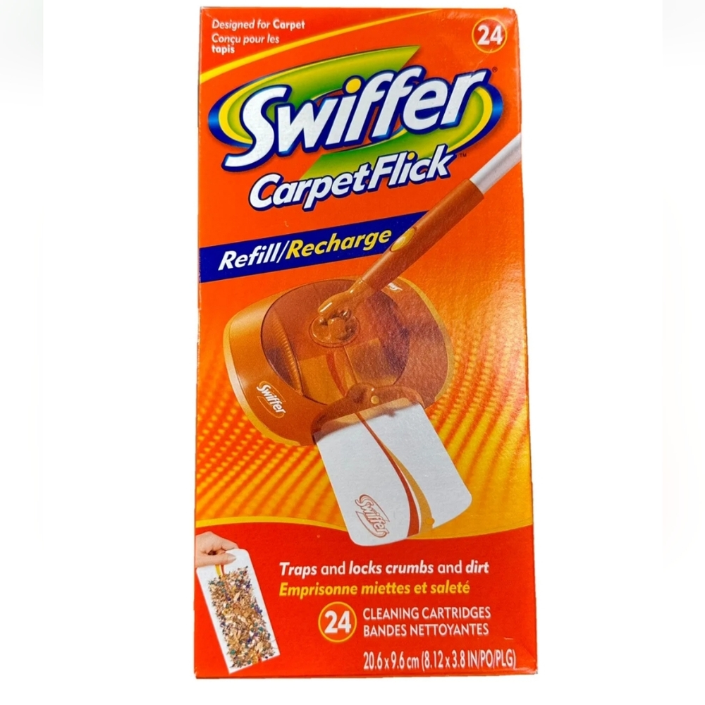 Swiffer Carpet Flick Refill Recharge 24ct. Open box. Unused